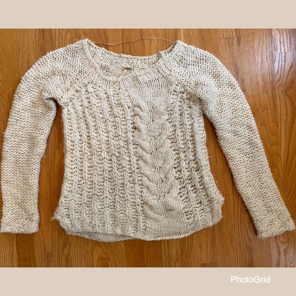 Free People Cable Knit Sweater